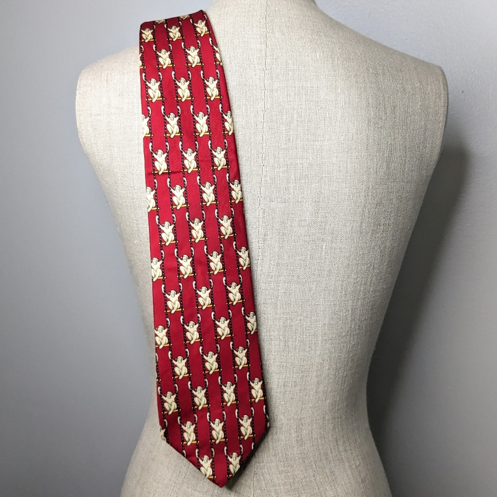Brooks Brothers Red Silk Monkey Tie